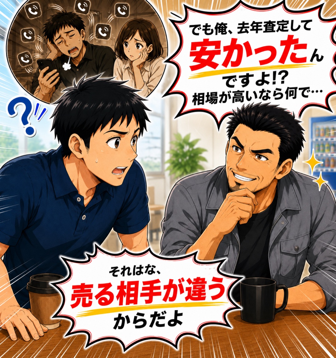 去年は安かったのはなぜかと質問するシーン